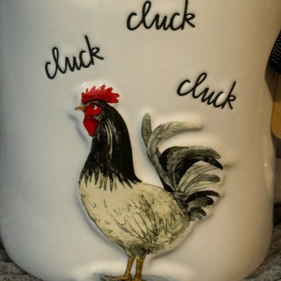Rae Dunn White Cluck Rooster Mug - Picture 2 of 6